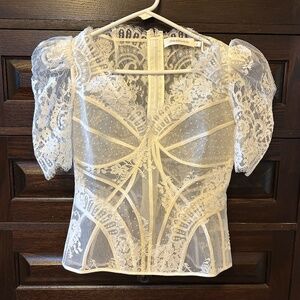 ZIMMERMANN White Lace Blouse (New without Tag)